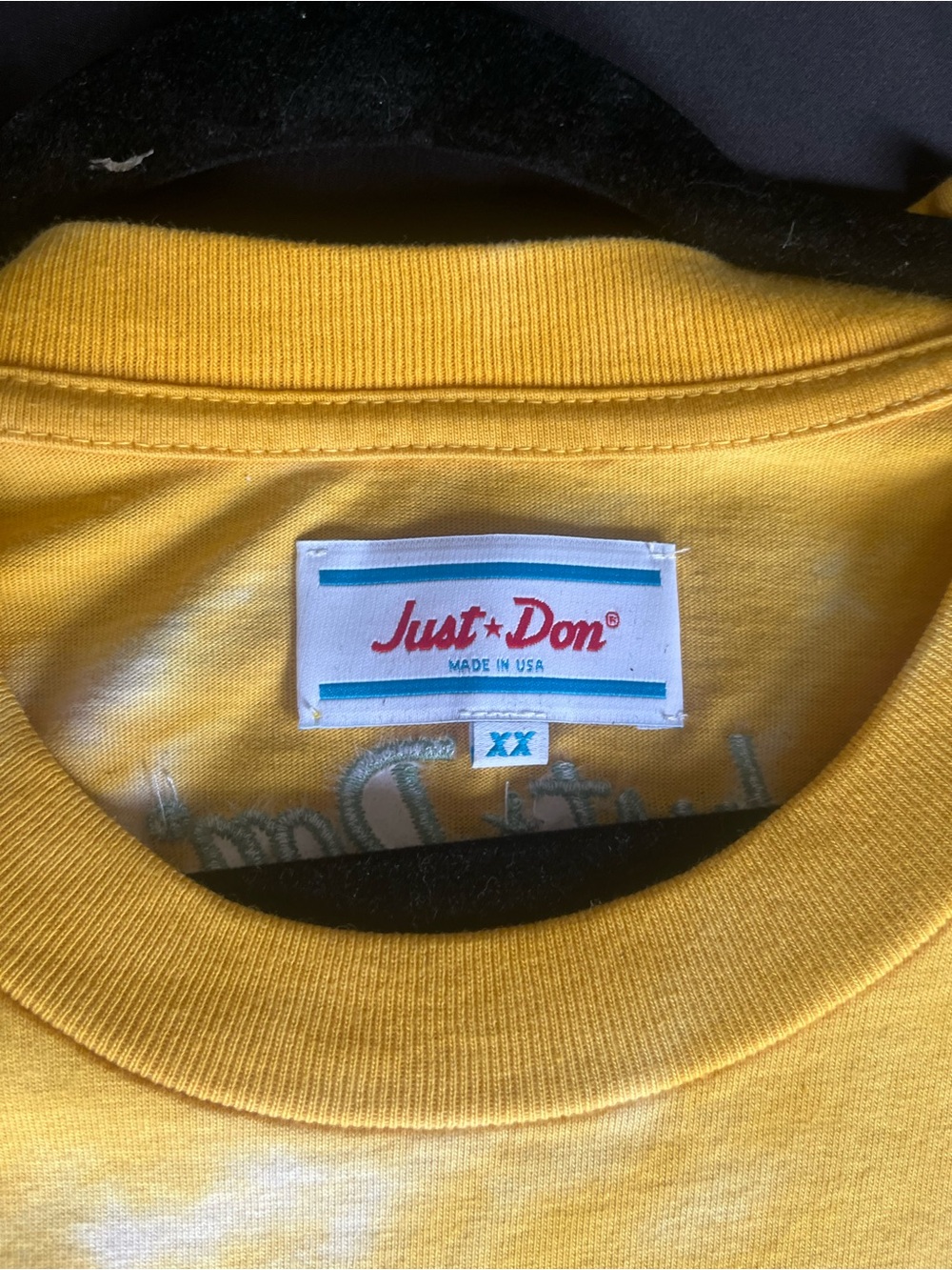 Just Don Yellow Tie-Dye Graphic Tee - Picture 2 of 2
